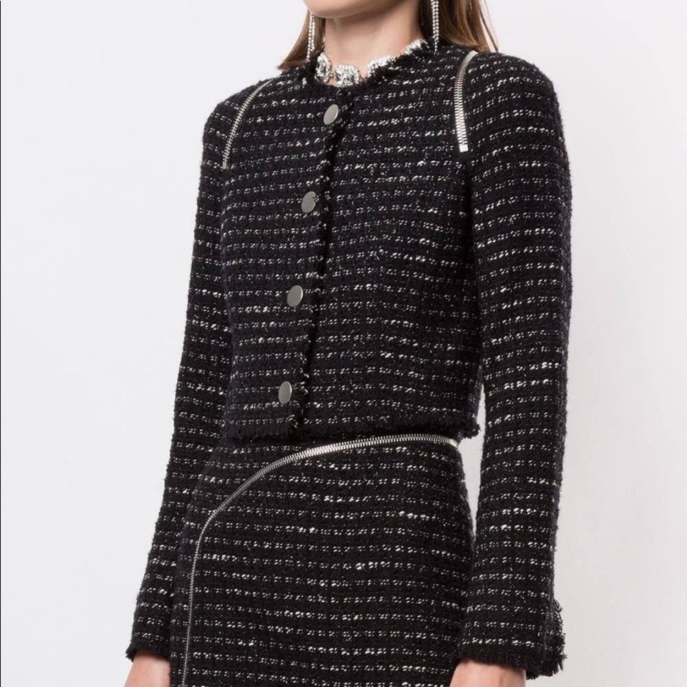 Alexander wang cropped tweed jacket
